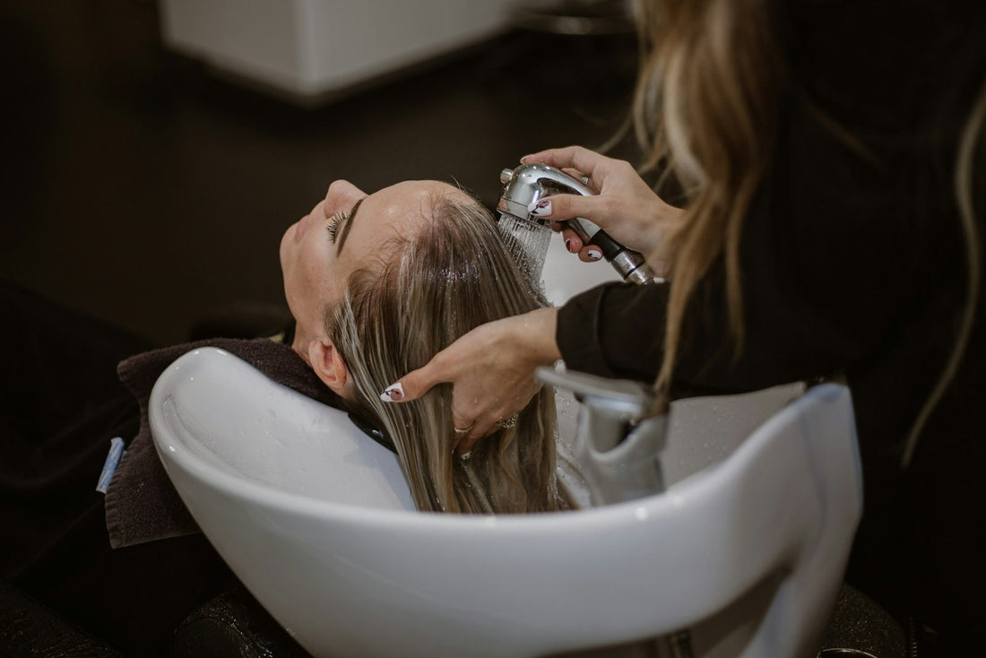 A hairdresser at work in a salon